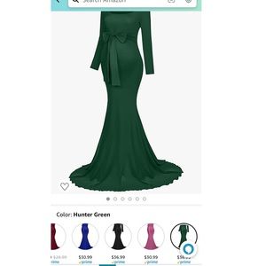 Maternity Long Dress Bow in front